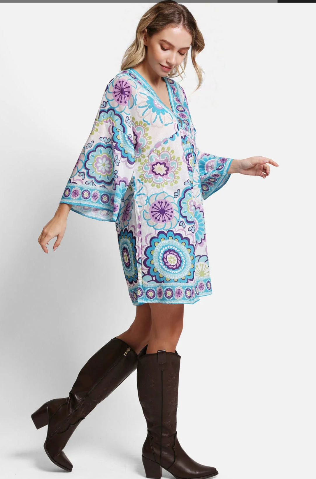 Tiffany Floral Print Cover Up Dress