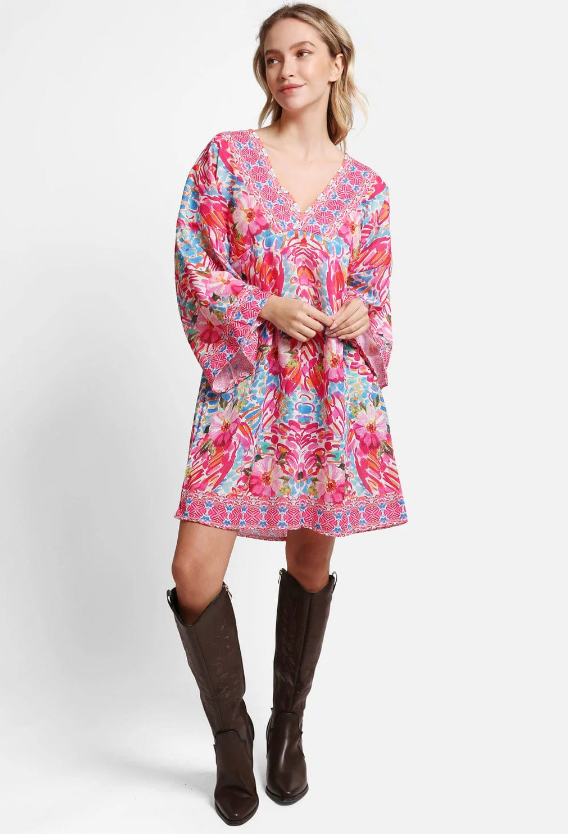 Ella Floral Print Cover Up Dress