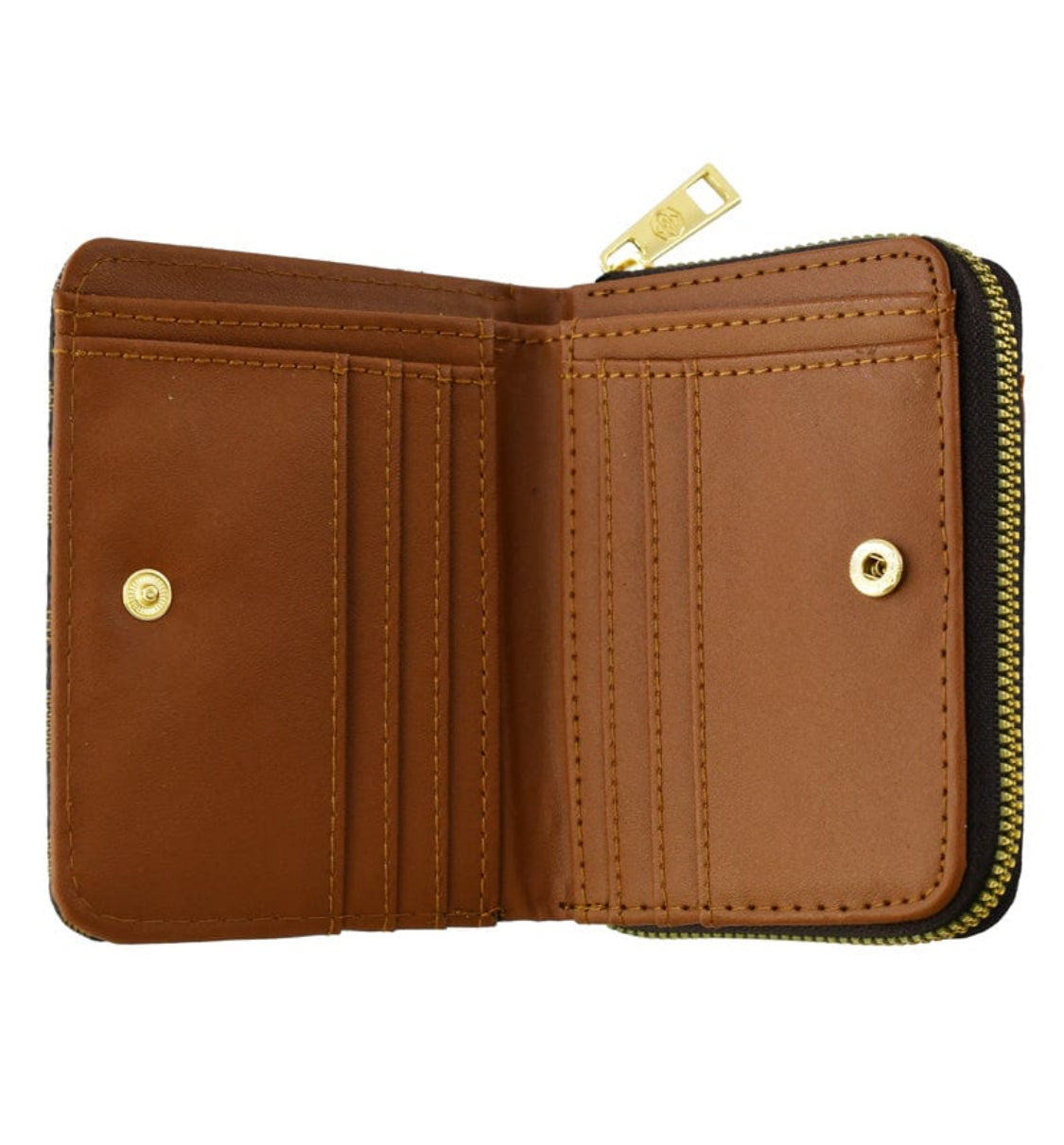 Two Tone Triangle Pattern Accordion Bi-fold Wallet