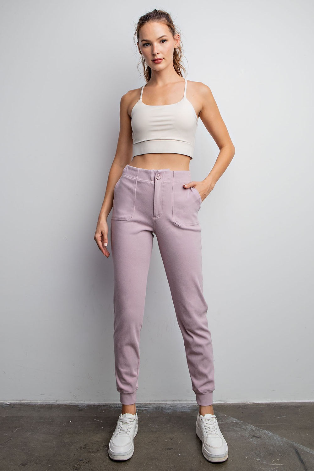 COTTON STRETCH TWILL JOGGER PANTS
