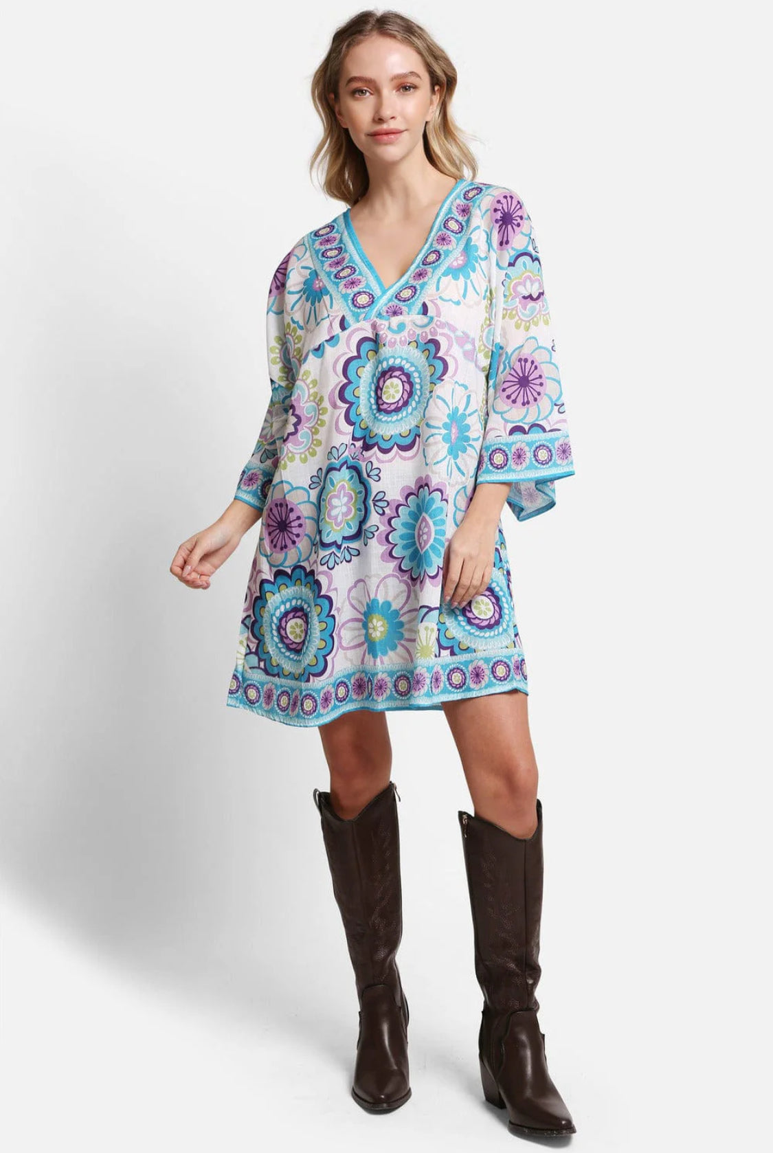Tiffany Floral Print Cover Up Dress