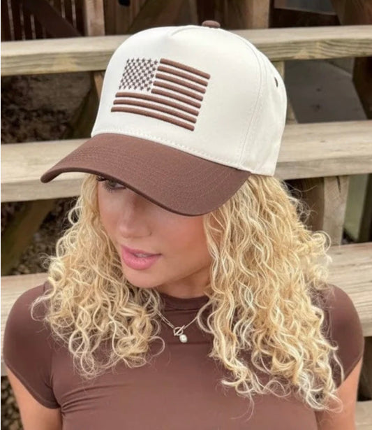 American Flag Trucker Hat