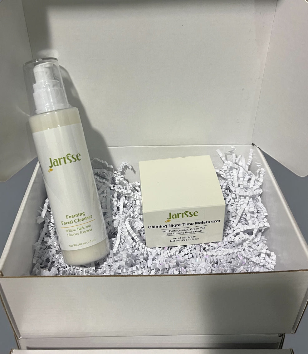 Foaming Facial Cleanser & Night-Time Skin Moisturizer Combo Kit.