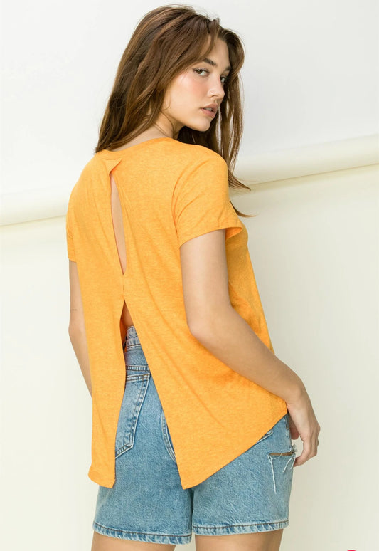 Short Sleeve Open Back Tee