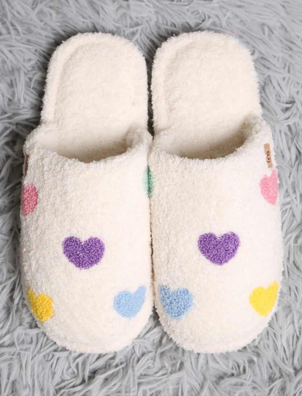 Super Lux Multi Color Heart Slippers