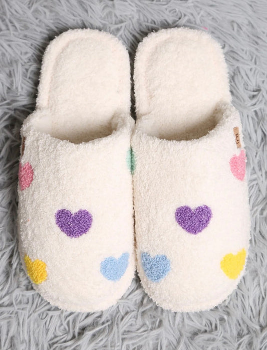 Super Lux Multi Color Heart Slippers