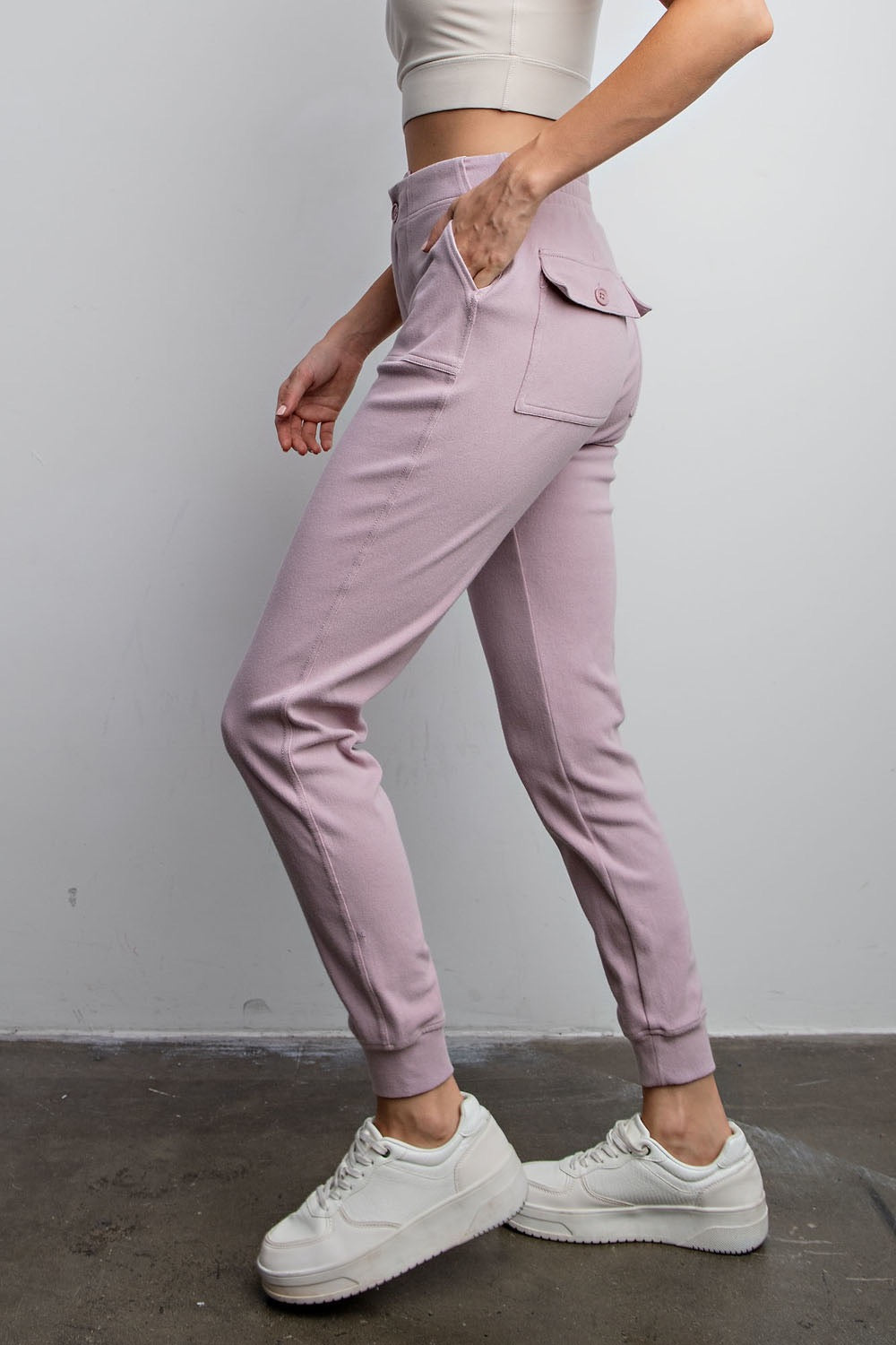 COTTON STRETCH TWILL JOGGER PANTS