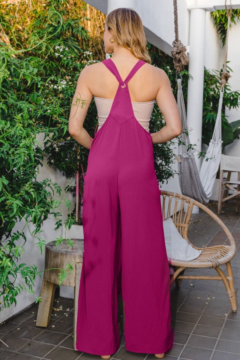 Magenta Overall Jumpsuit